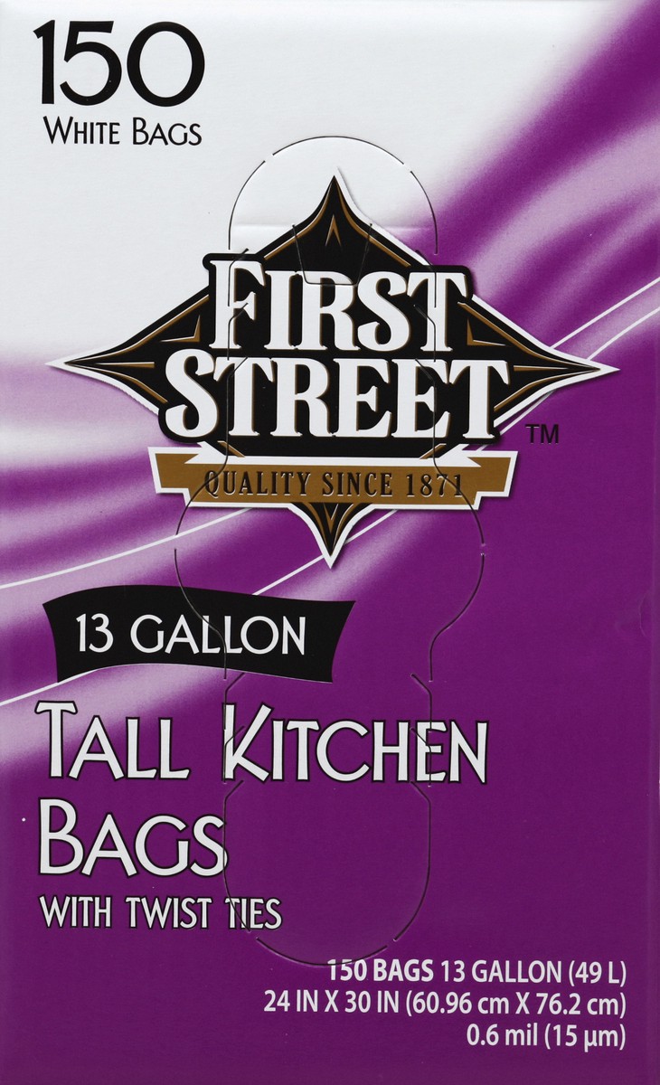 slide 3 of 4, Cb24 Fs Can Liner White 13 Gal 0.6 Mil 24X32 Inch, 150 ct