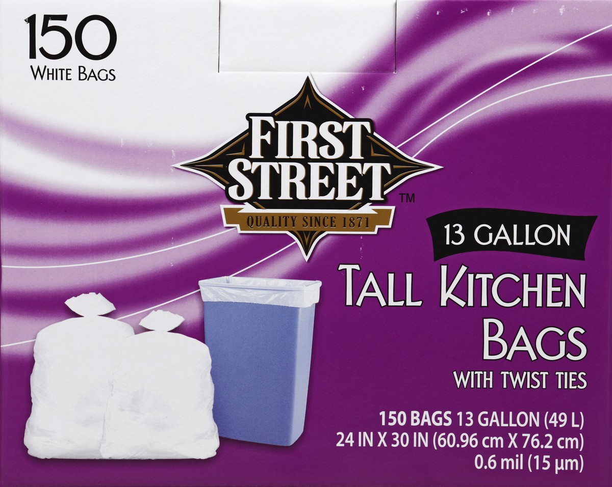 slide 2 of 4, Cb24 Fs Can Liner White 13 Gal 0.6 Mil 24X32 Inch, 150 ct