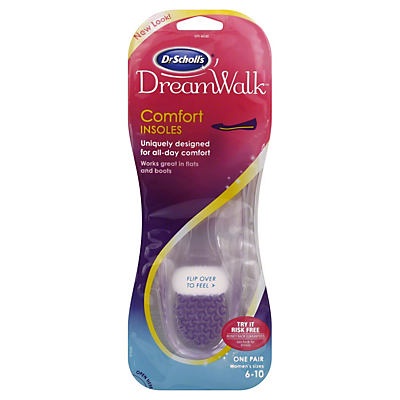 slide 1 of 1, Dr. Scholl's DreamWalk Women's Size 6'10 Comfort Insoles, 1 pair