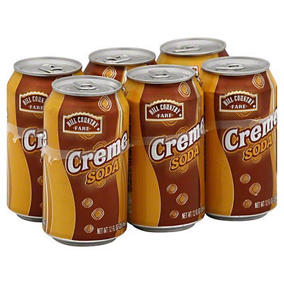 slide 1 of 1, Hill Country Fare Creme Soda Cans, 6 ct; 12 oz