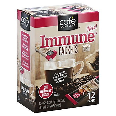 slide 1 of 1, Café Complete Immune Coffee & Beverage Additive Packets, 12 ct