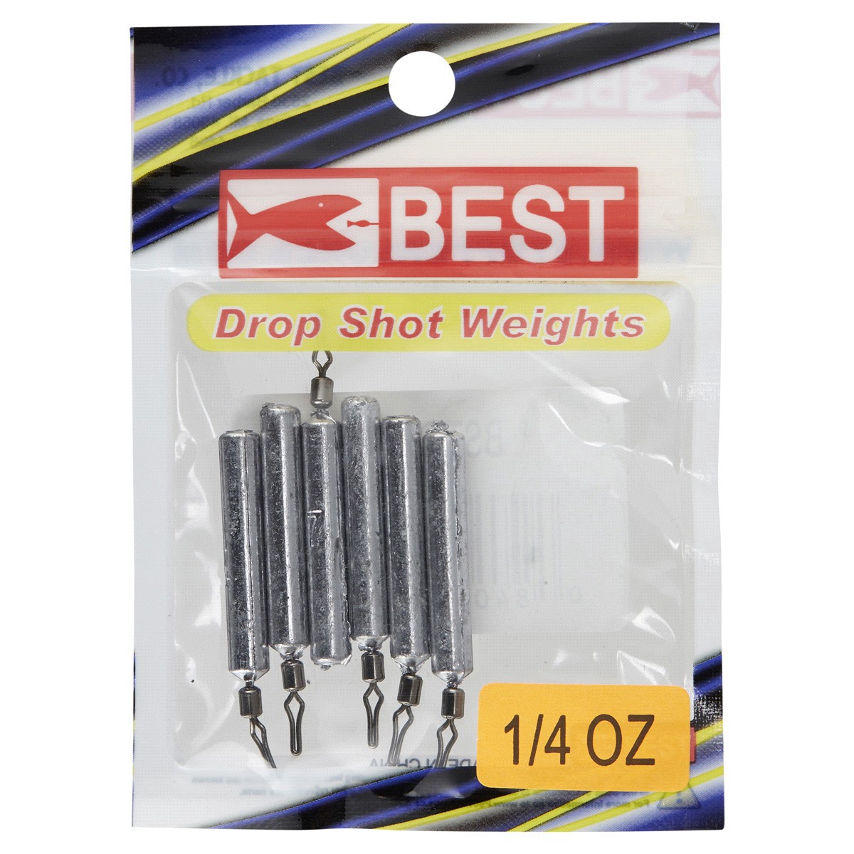 slide 1 of 5, BEST Drop Shot Weights, Long, oz, 1/4 oz