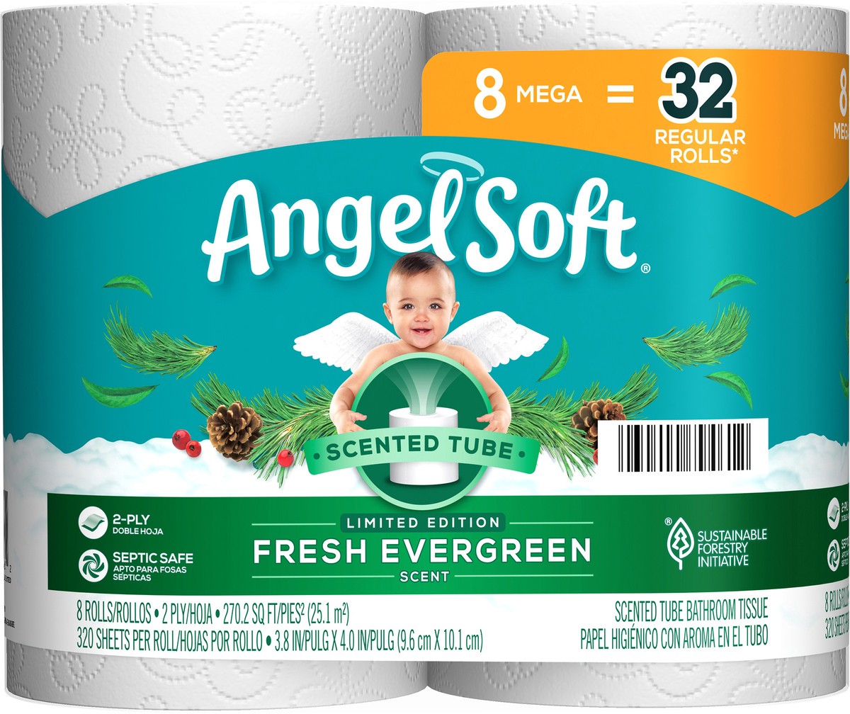 slide 4 of 6, Angel Soft Evergeen, 8 ct
