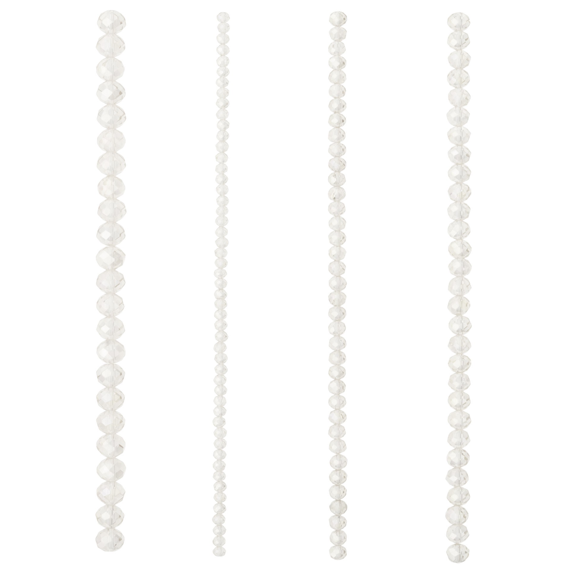 slide 2 of 3, Clear Faceted Glass Rondelle Beads By Bead Landing, 3mm-7mm