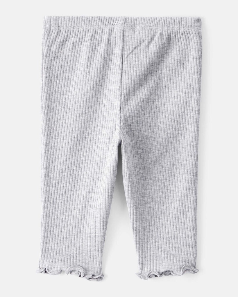 slide 2 of 3, Carter's Baby Girl Knit Pull-On Pants - Grey Heather Grey 24M, 1 ct