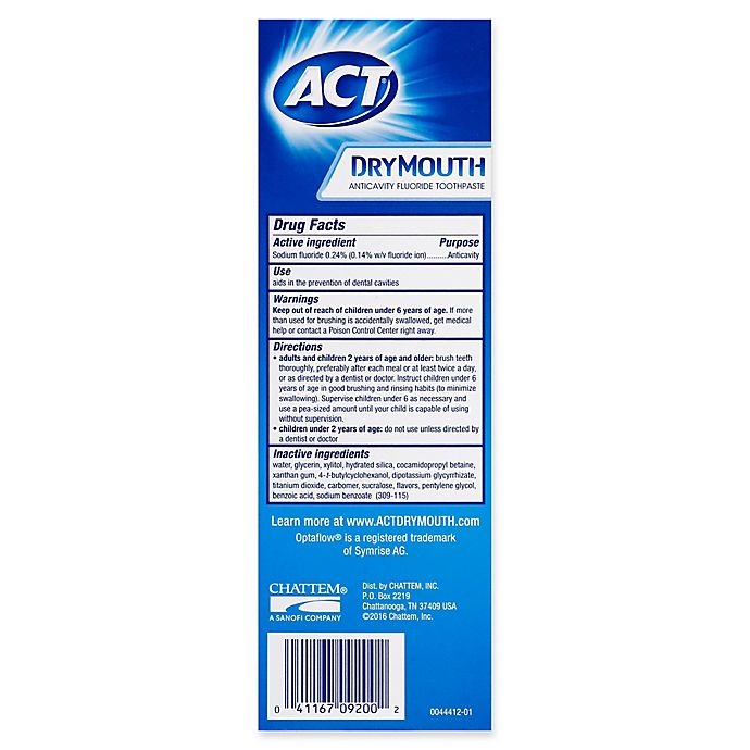 slide 4 of 4, ACT Dry Mouth Anticavity Fluoride Toothpaste in Soothing Mint, 4.6 oz