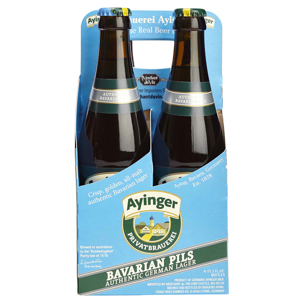 slide 1 of 1, Ayinger Bavarian Pils, 4 ct; 12 oz