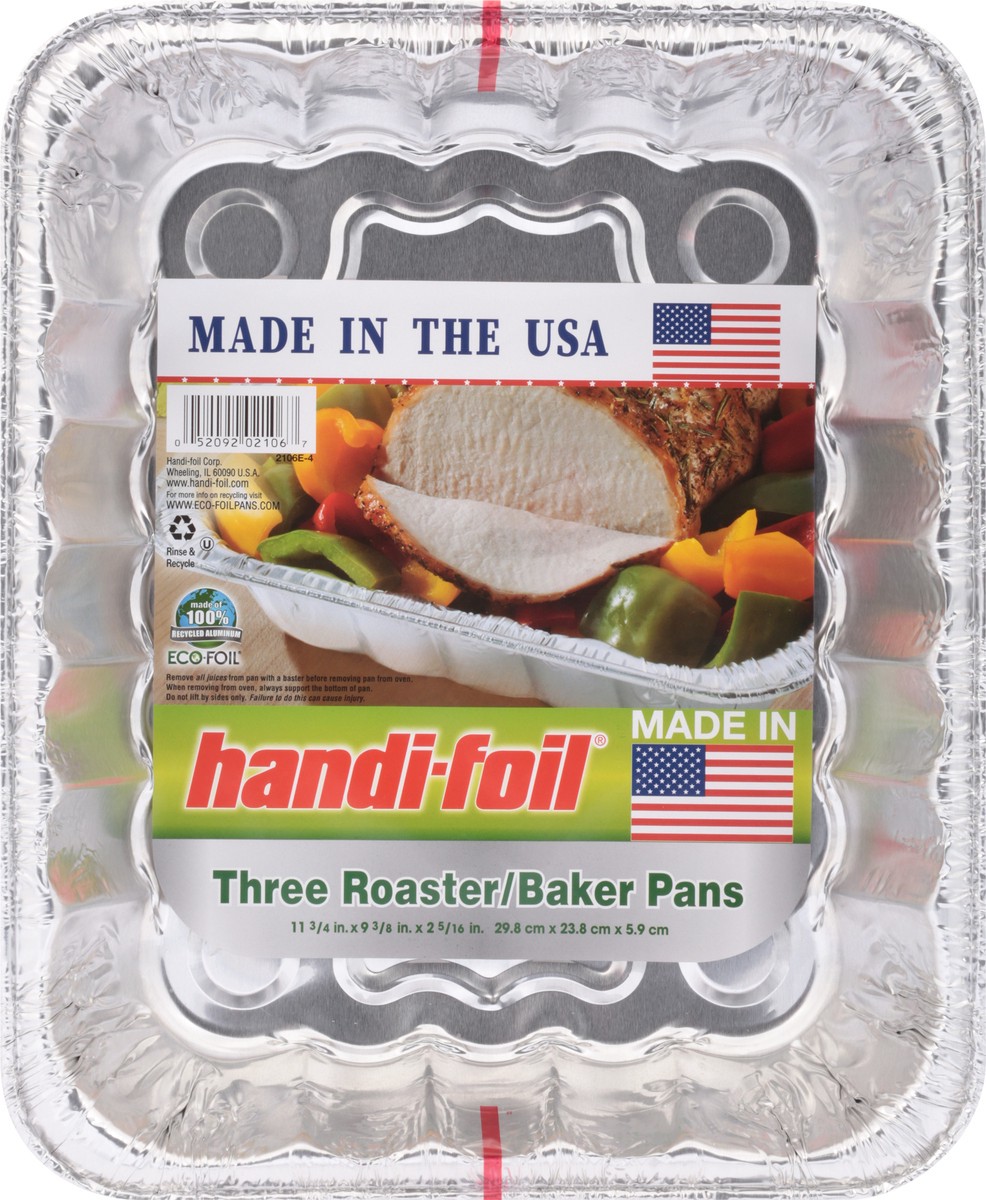 slide 5 of 9, Handi-foil Roaster/Baker Pans 3 ea, 3 ct