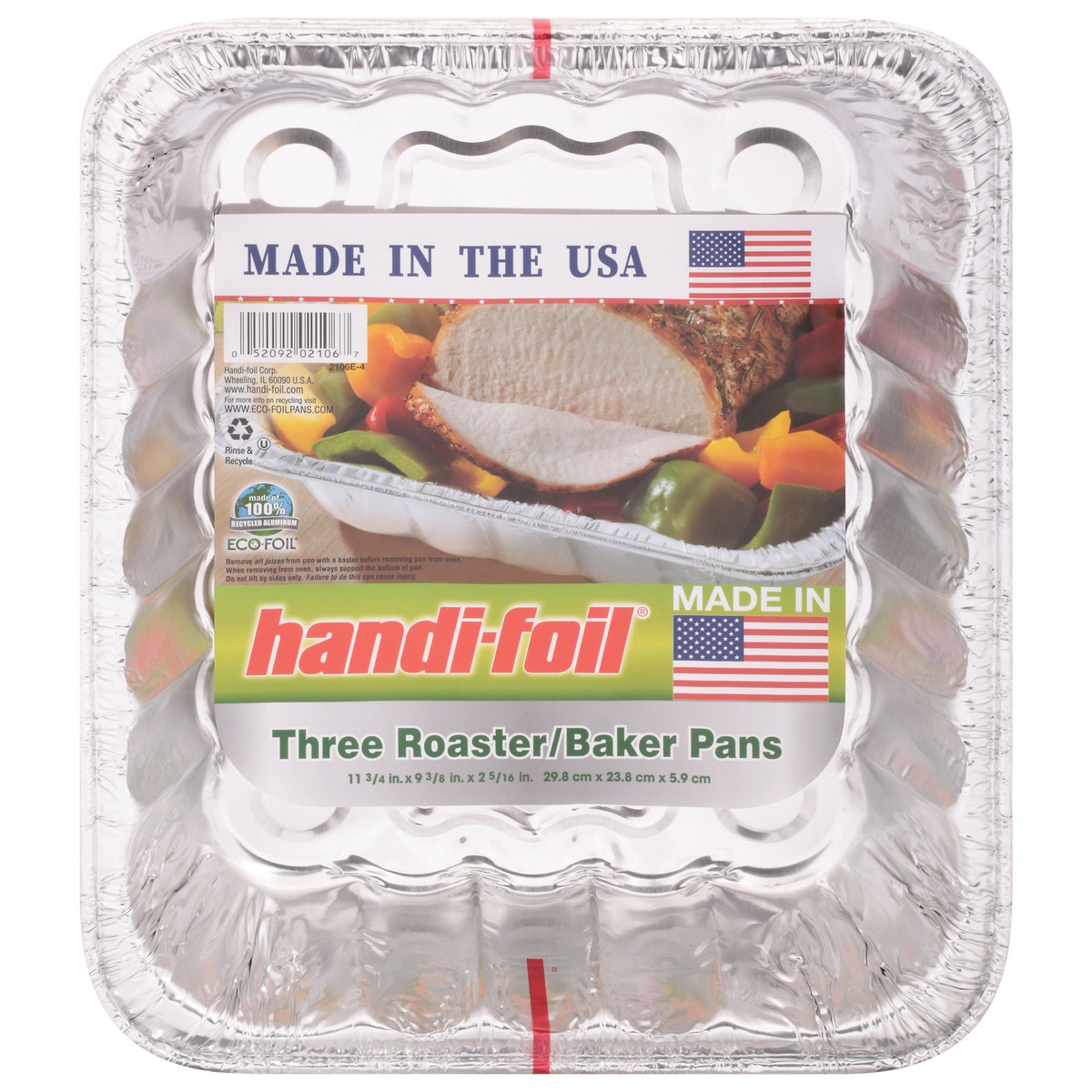 slide 1 of 9, Handi-foil Roaster/Baker Pans 3 ea, 3 ct