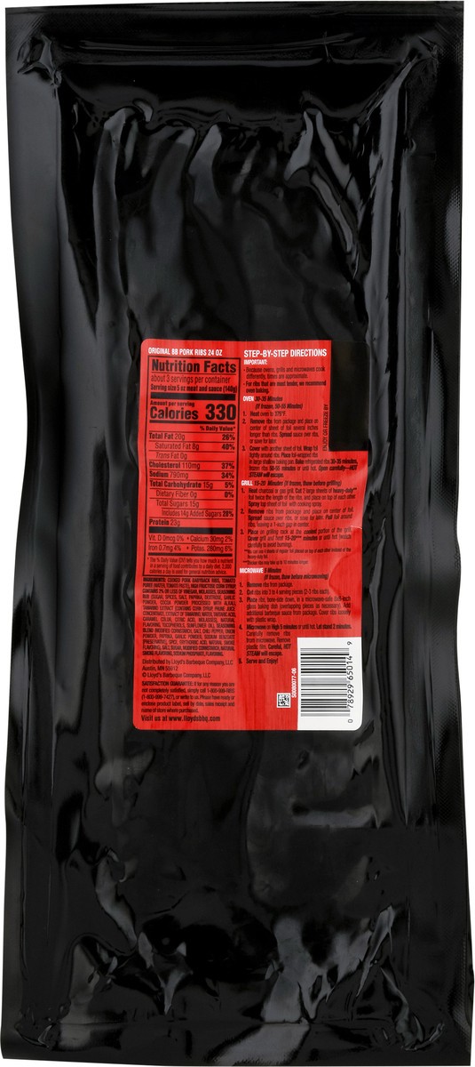 slide 3 of 9, Lloyd's Baby Back Original BBQ Sauce Pork Ribs in BBQ Sauce 24 oz, 24 oz