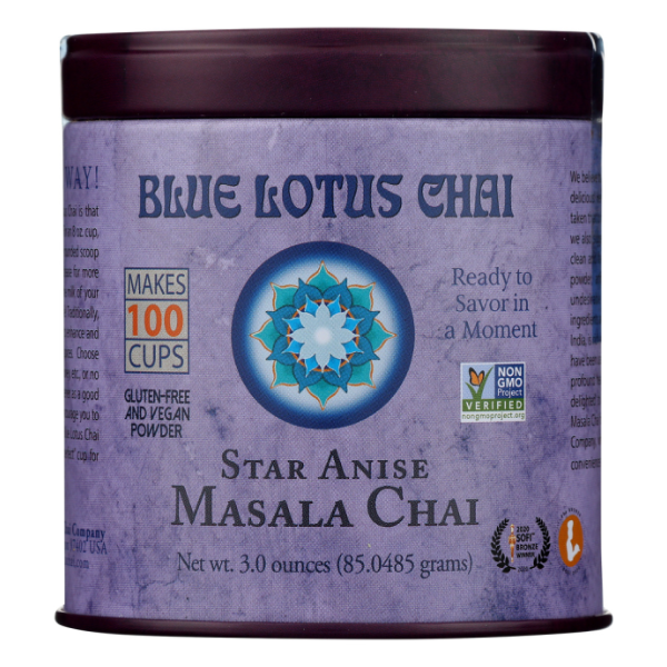 slide 1 of 1, Blue Lotus Chai Star Anise Masala Chai - 3 oz, 3 oz