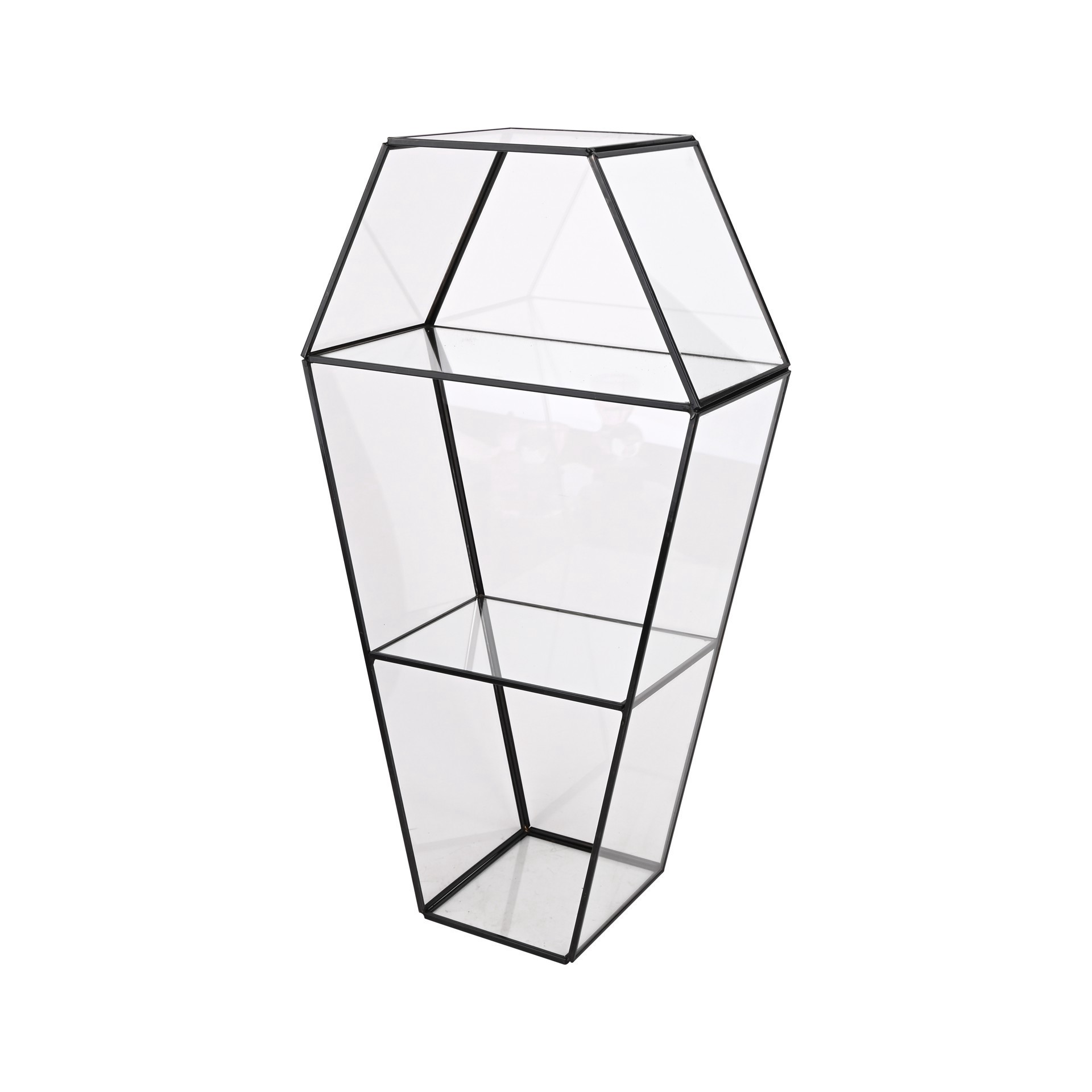 slide 2 of 3, 14.5" Glass Coffin Shelf By Ashland, 8 in x 4 in x 14.5 in