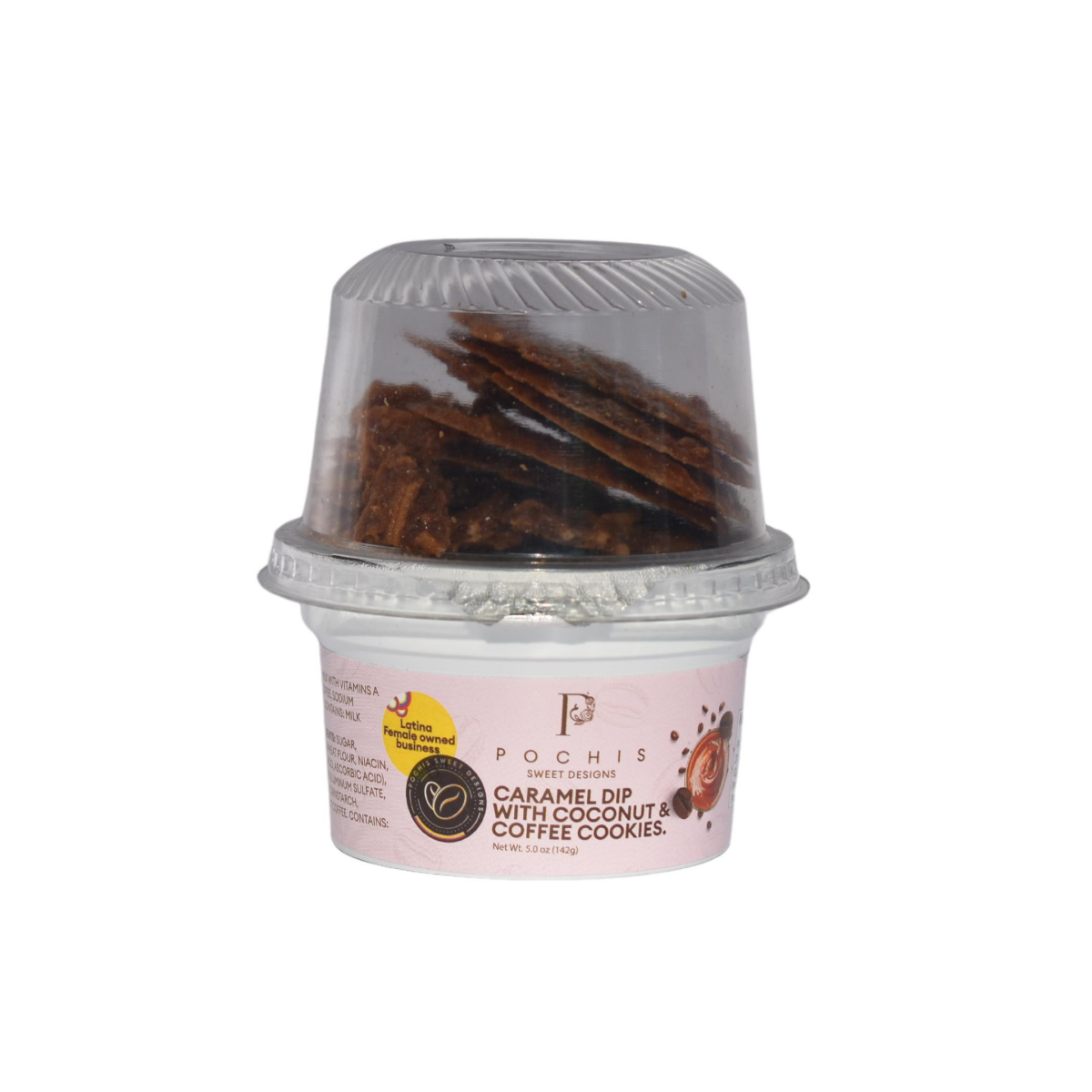 slide 1 of 1, Pochis Sweet Caramel Dip With Coconut Co, 5 oz