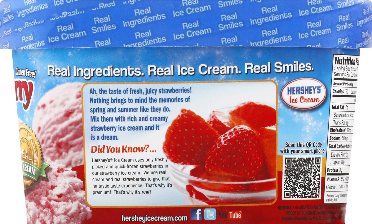 slide 5 of 9, Hershey's Ice Cream Premium Strawberry Ice Cream 1.5 qt, 1.5 qt