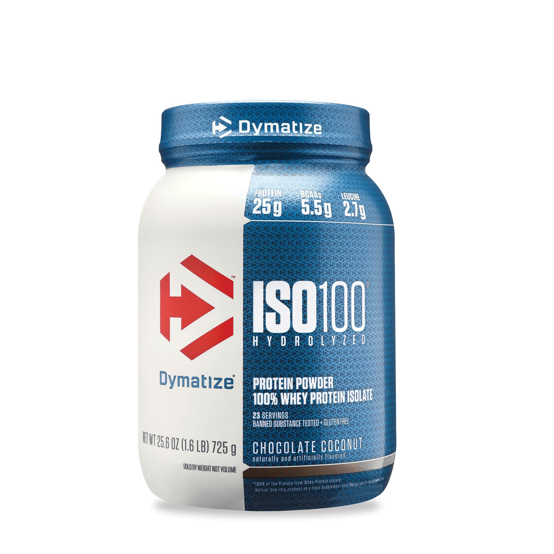 slide 1 of 1, Dymatize ISO100 Chocolate Coconut Protein Powder, 1.6 lb