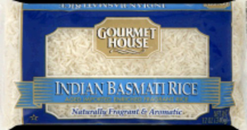 slide 1 of 1, Gourmet House Basmati Rice, 12 oz