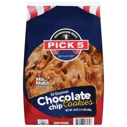 Pick 5 Signature Gourmet Chocolate Chip Cookies, 24 Each