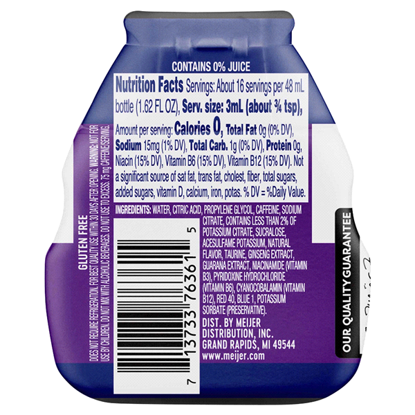 slide 4 of 5, Meijer Wild Berry Energy Liquid Water Enhancer - 1.62 oz, 1.62 oz