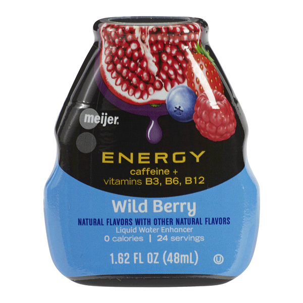 slide 1 of 1, Meijer Wild Berry Energy Liquid Water Enhancer, 1.62 oz