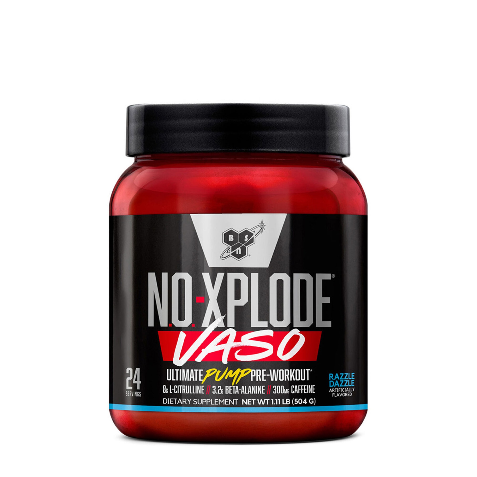 slide 1 of 1, BSN N.O.-XPLODE VASO Pre-Workout - Razzle Dazzle, 1 ct