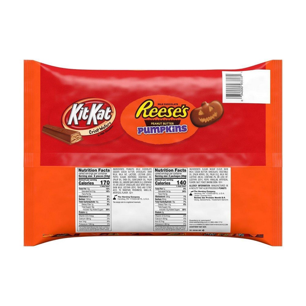 slide 7 of 7, Reese's And Kit Kat Halloween Snack Size Chocolate Candy Assortment, 29.9 oz