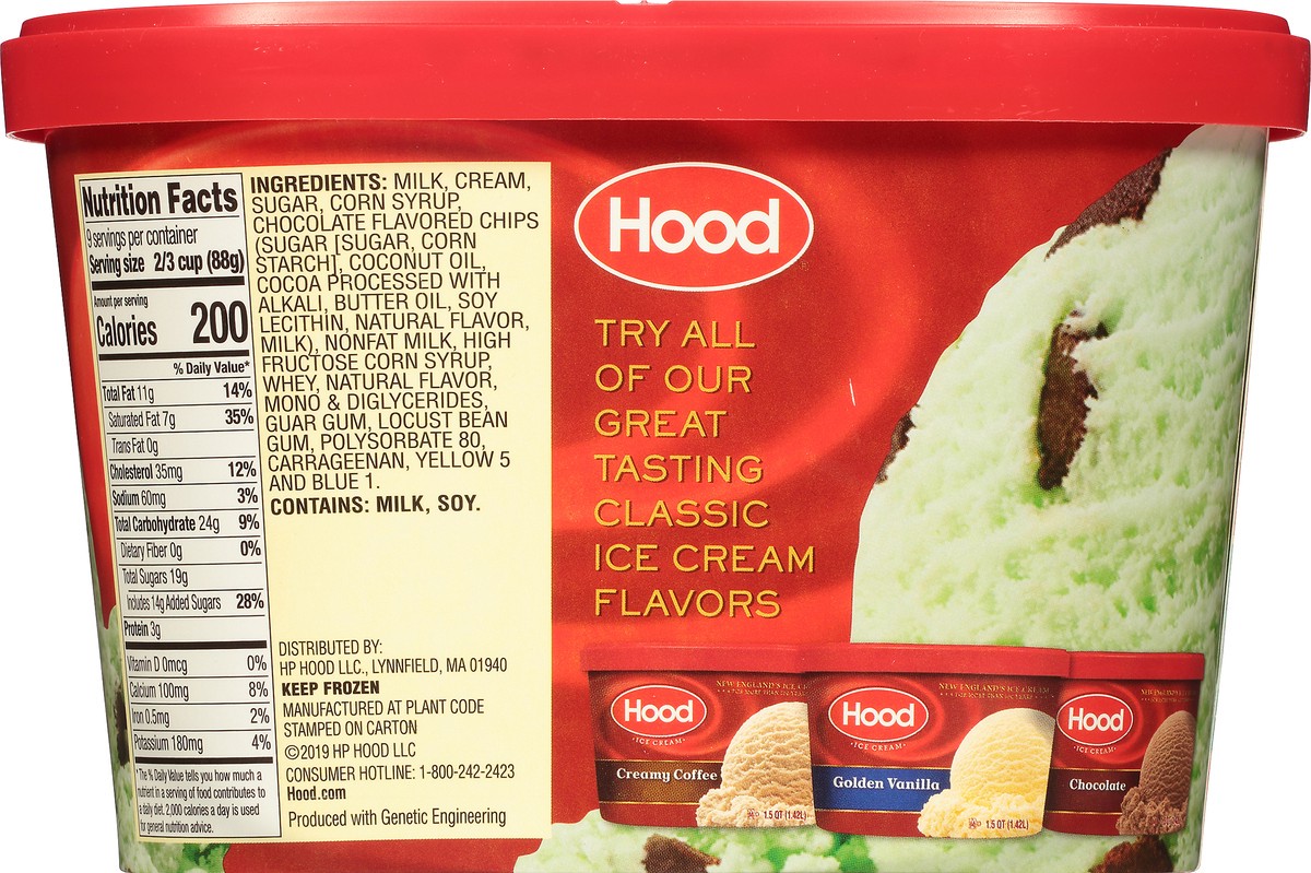 slide 5 of 10, Hood Mint Chocolate Chip Ice Cream, 1.5 Quarts, 1.5 qt