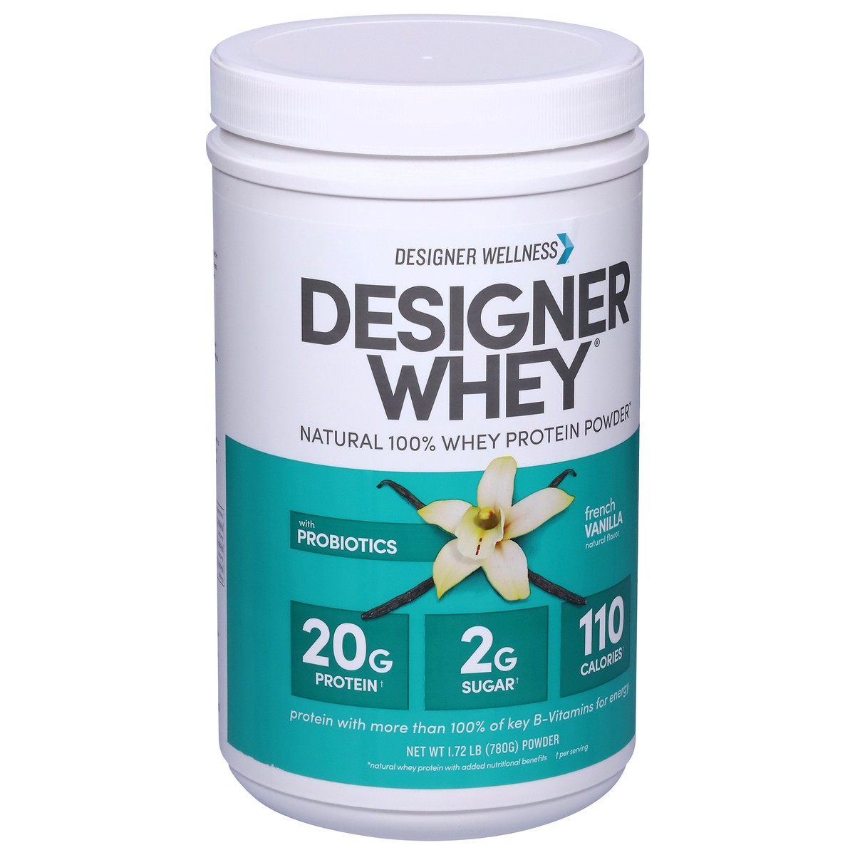 slide 6 of 9, Designer Wellness Designer Whey French Vanilla Flavor Protein Powder with Probiotics 1.72 lb, 1.7 lb