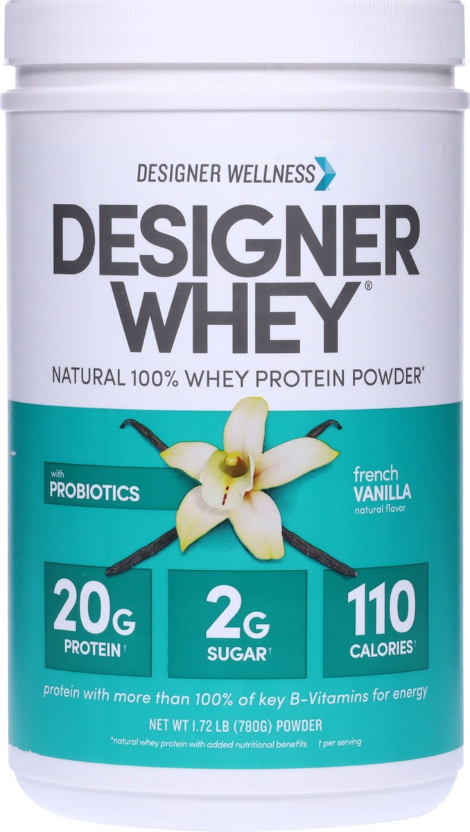 slide 8 of 9, Designer Wellness Designer Whey French Vanilla Flavor Protein Powder with Probiotics 1.72 lb, 1.7 lb