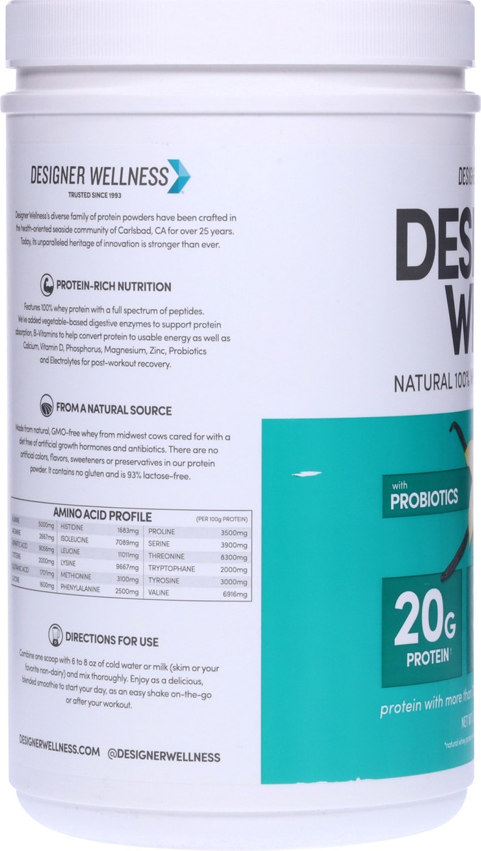 slide 9 of 9, Designer Wellness Designer Whey French Vanilla Flavor Protein Powder with Probiotics 1.72 lb, 1.7 lb