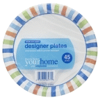 slide 1 of 4, Harris Teeter yourhome Designer Paper Plates, 45 ct