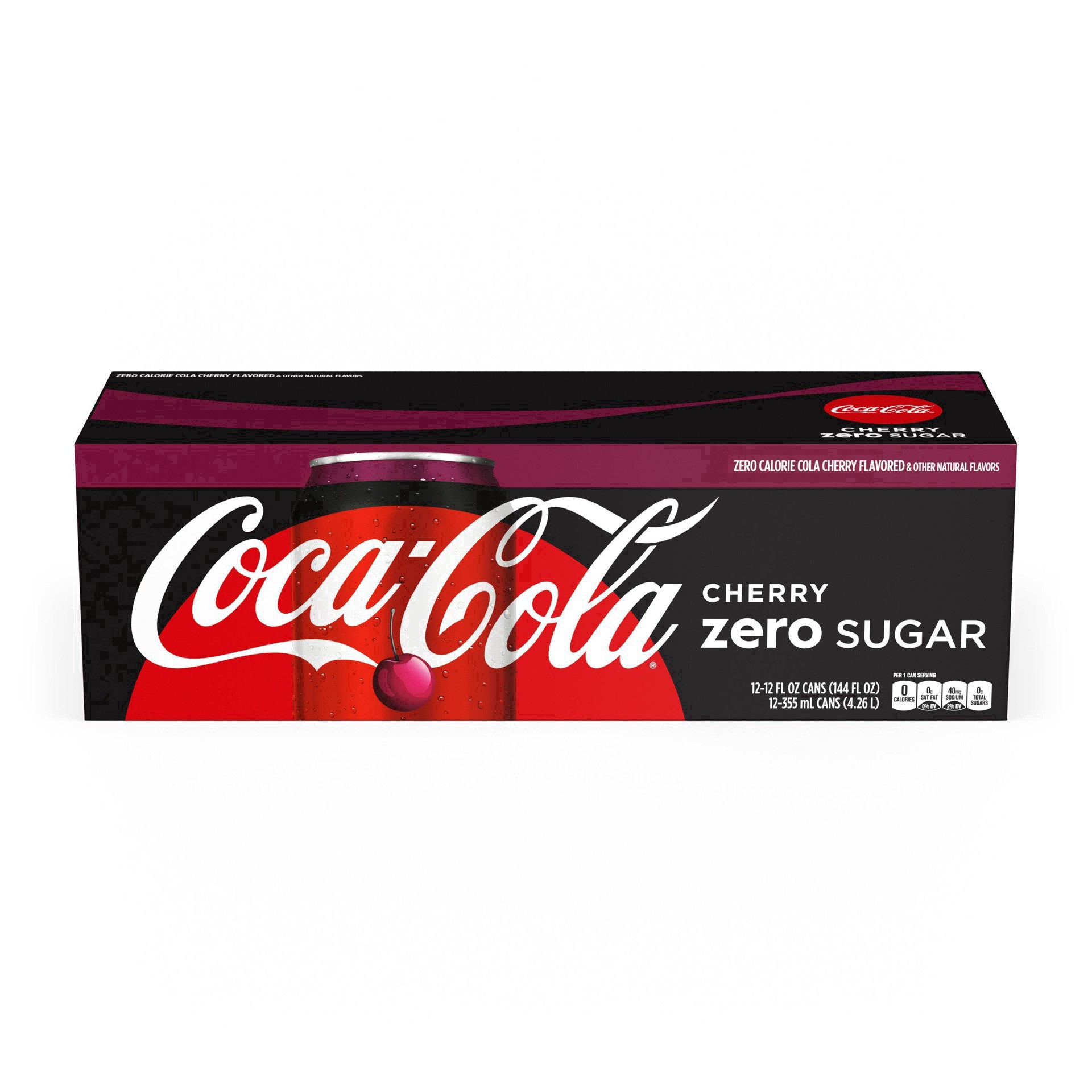 slide 31 of 173, Coca-Cola® zero sugar, cherry, 12 ct; 12 fl oz