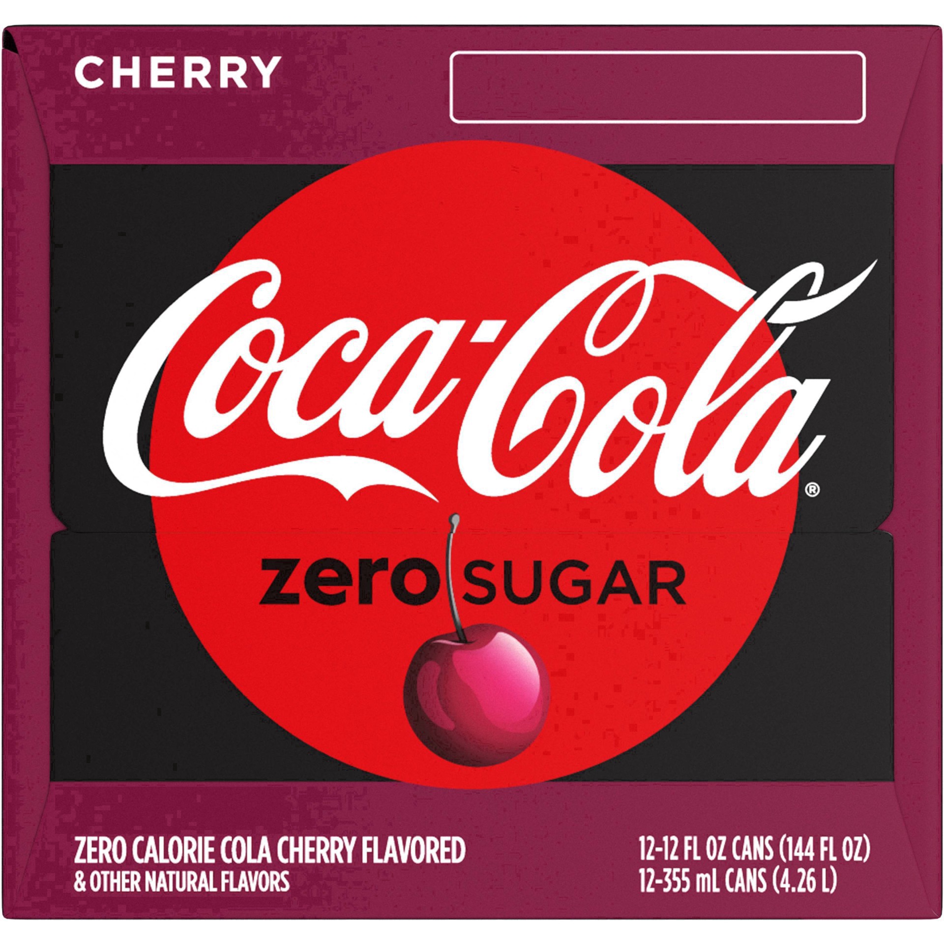slide 53 of 173, Coca-Cola® zero sugar, cherry, 12 ct; 12 fl oz