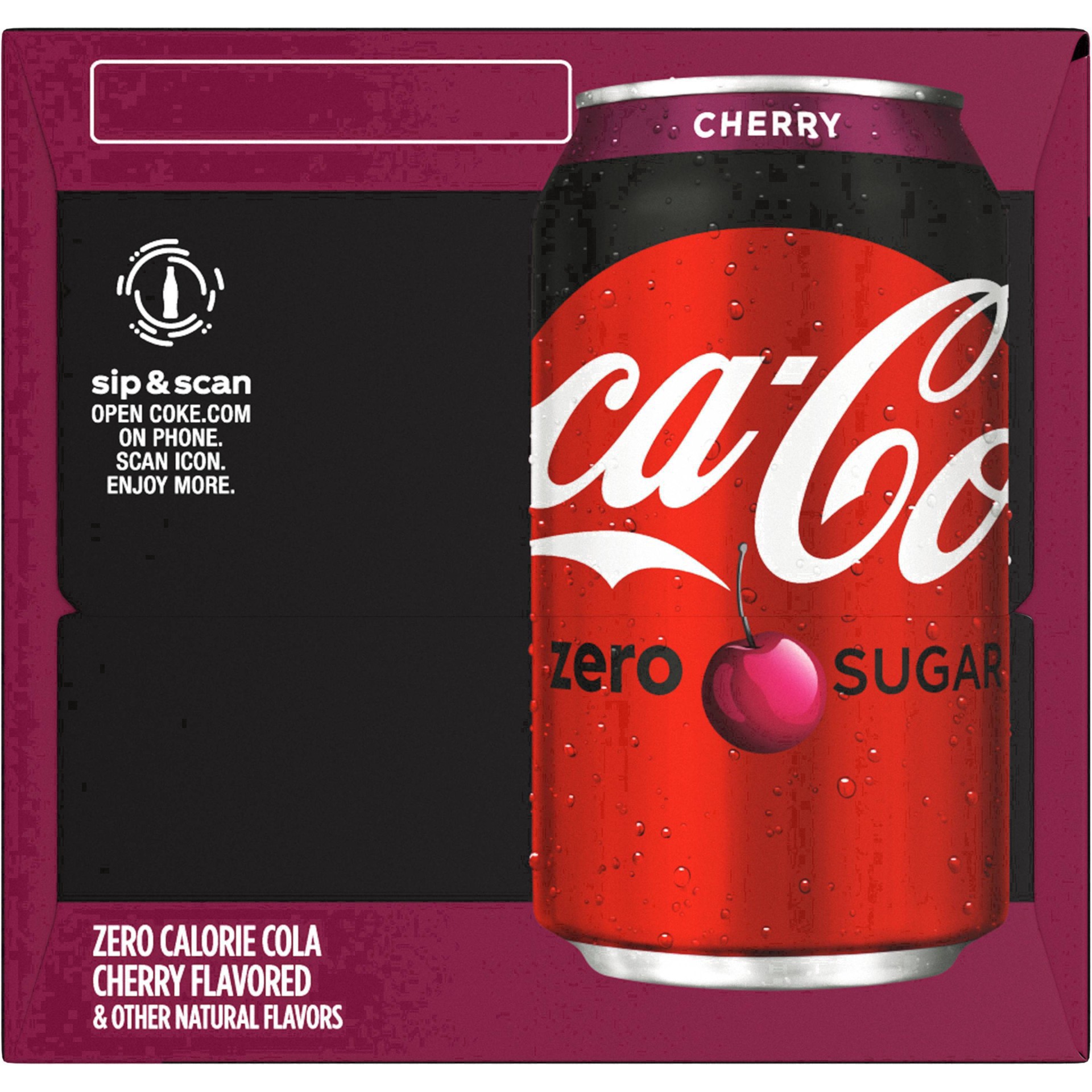 slide 74 of 173, Coca-Cola Cherry Zero Fridge Pack Cans, 12 fl oz, 12 Pack, 12 ct