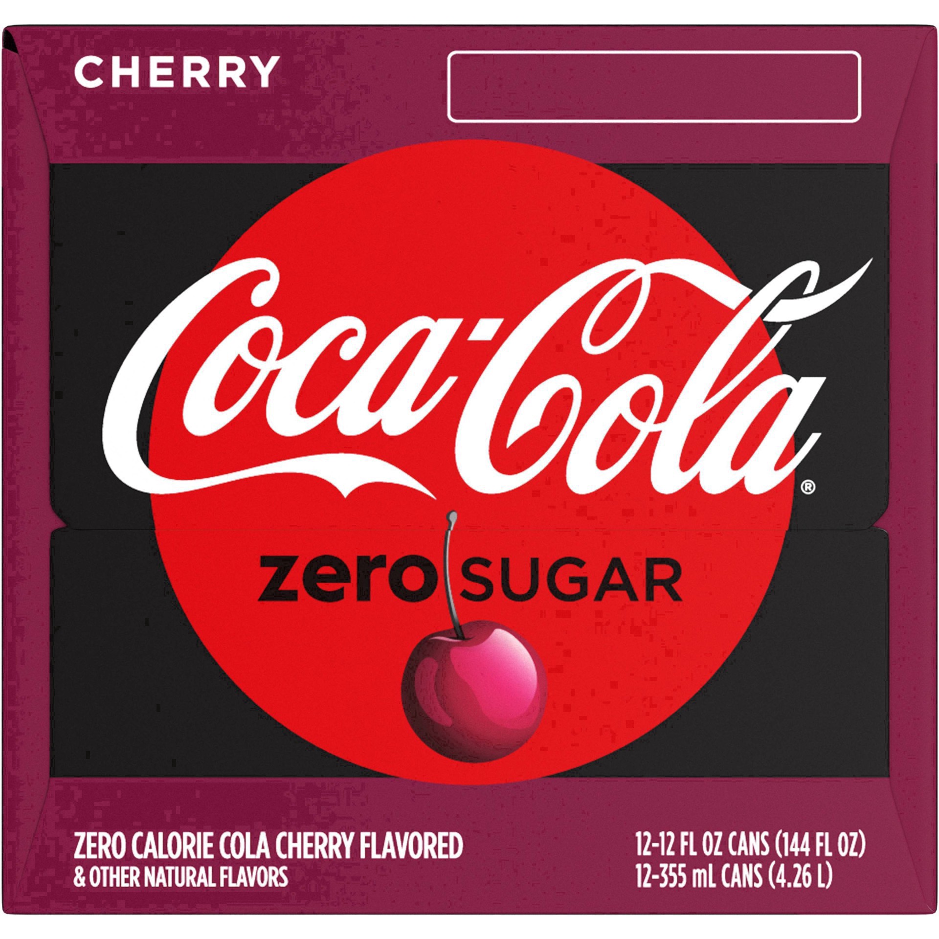 slide 59 of 173, Coca-Cola® zero sugar, cherry, 12 ct; 12 fl oz