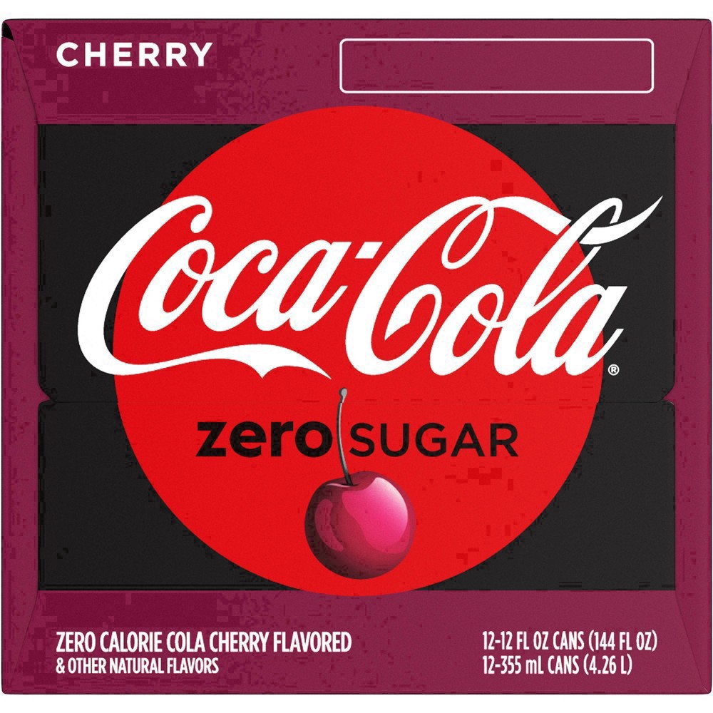 slide 83 of 173, Coca-Cola® zero sugar, cherry, 12 ct; 12 fl oz