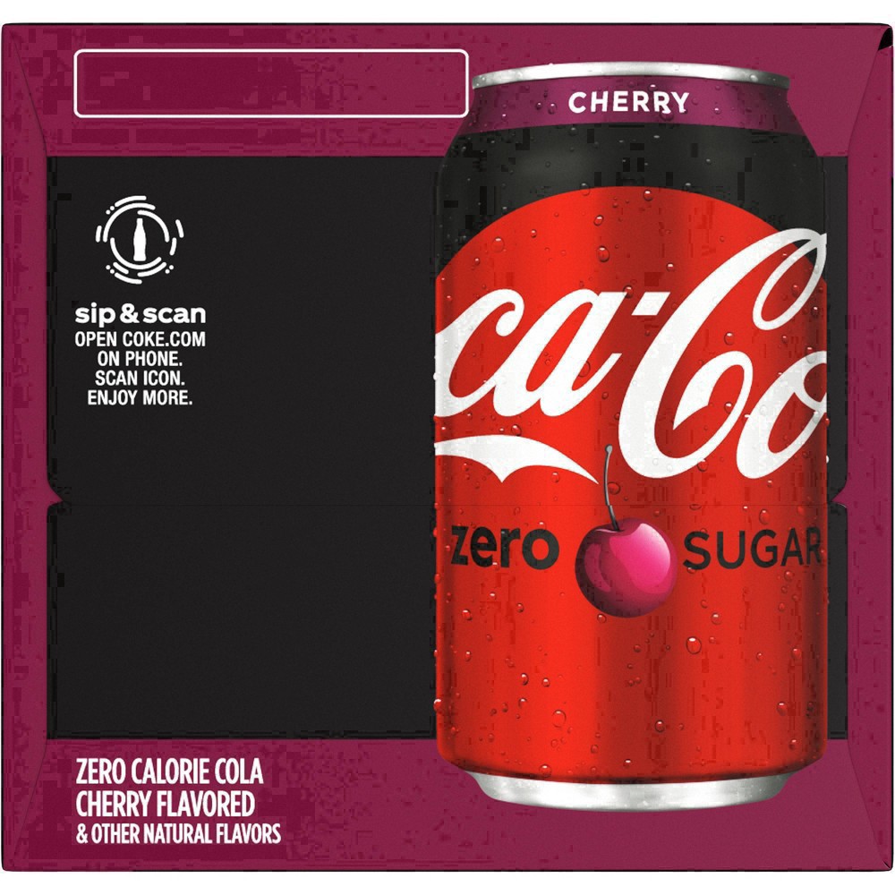 slide 9 of 173, Coca-Cola® zero sugar, cherry, 12 ct; 12 fl oz