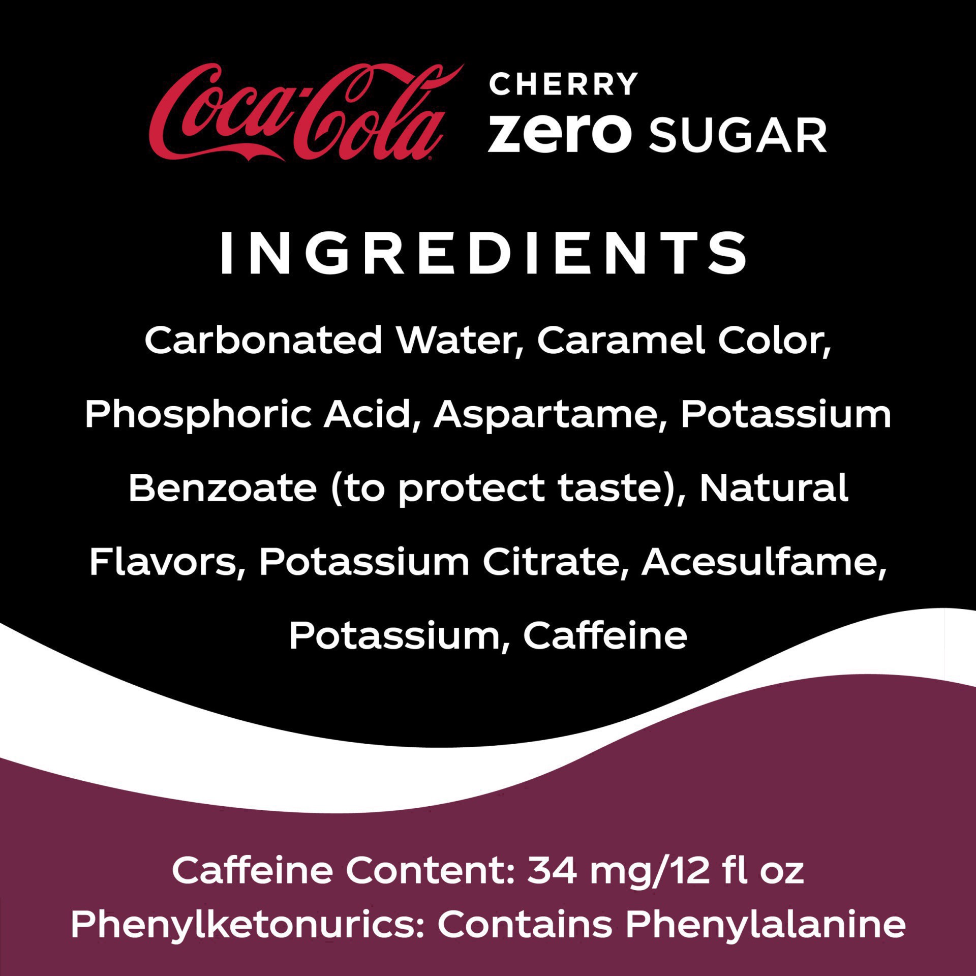 slide 25 of 173, Coca-Cola® zero sugar, cherry, 12 ct; 12 fl oz