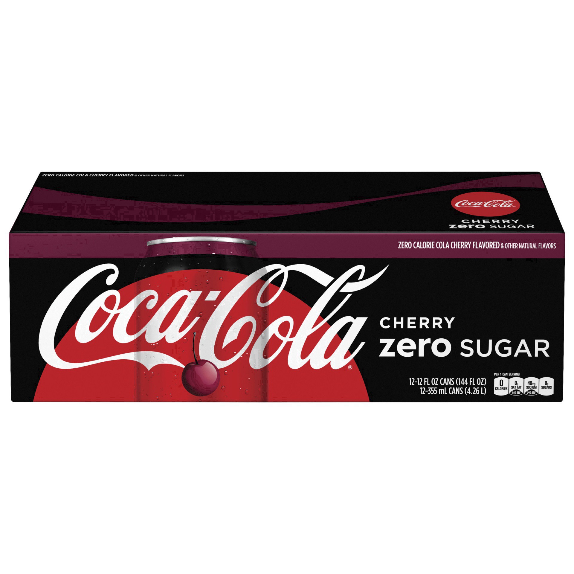 slide 55 of 173, Coca-Cola® zero sugar, cherry, 12 ct; 12 fl oz