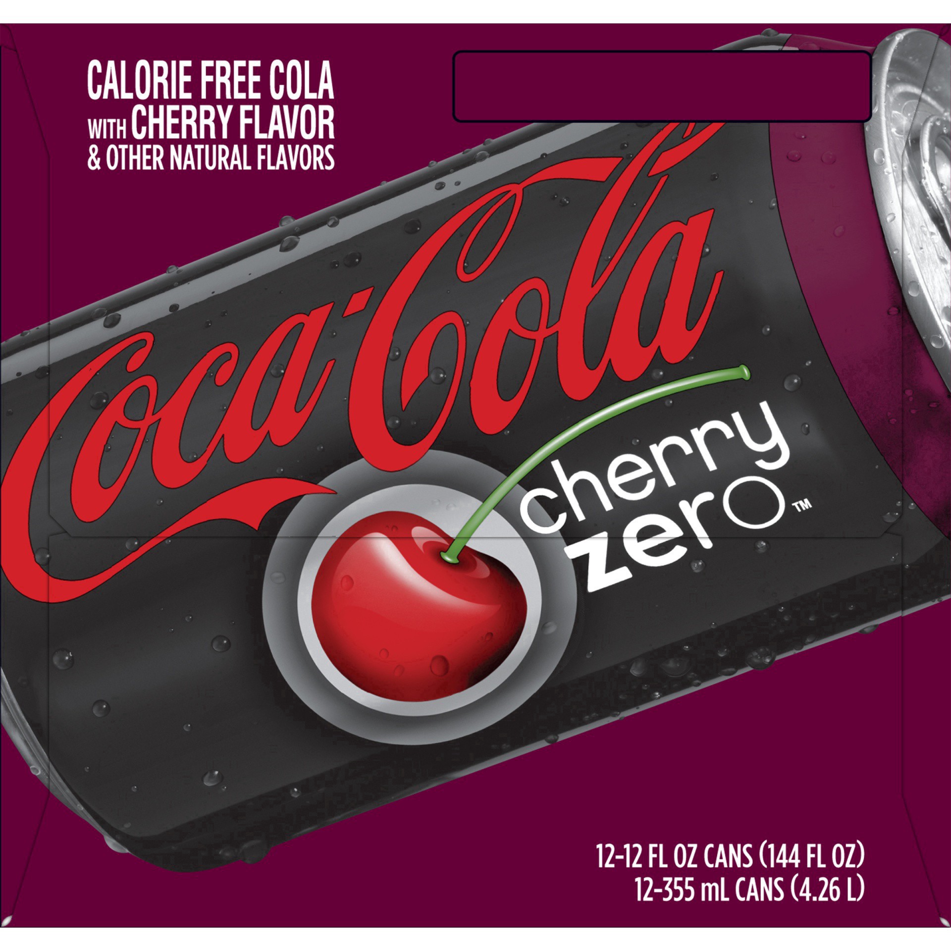 slide 62 of 173, Coca-Cola® zero sugar, cherry, 12 ct; 12 fl oz