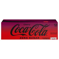 Coca-Cola Cherry Zero Fridge Pack Cans, 12 fl oz, 12 Pack