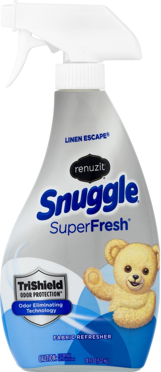 slide 9 of 9, Snuggle Super Fresh Odor Eliminating Technology Linen Escape Fabric Refresher 18.0 oz, 18 oz