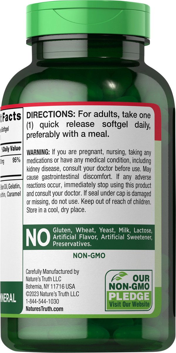 slide 5 of 8, Nature's Truth Magnesium 400 Mg Softgels - 150 Count, 150 ct