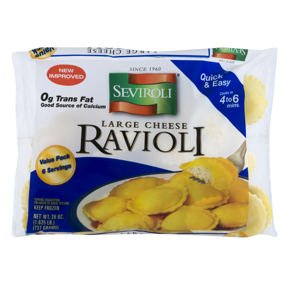 slide 1 of 1, Seviroli Large Cheese Ravioli, 26 oz