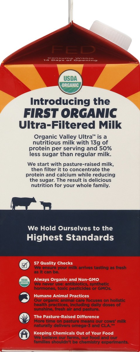 slide 7 of 9, Organic Valley Whole Ultra-Filtered Organic Milk 56 oz, 56 oz