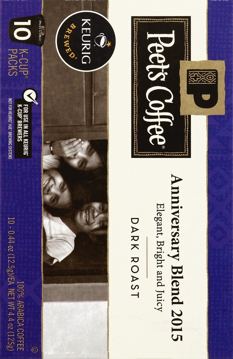 slide 4 of 4, Peet's Coffee Anniversary Blend K-Cups - 10 ct; 0.44 oz, 10 ct; 0.44 oz