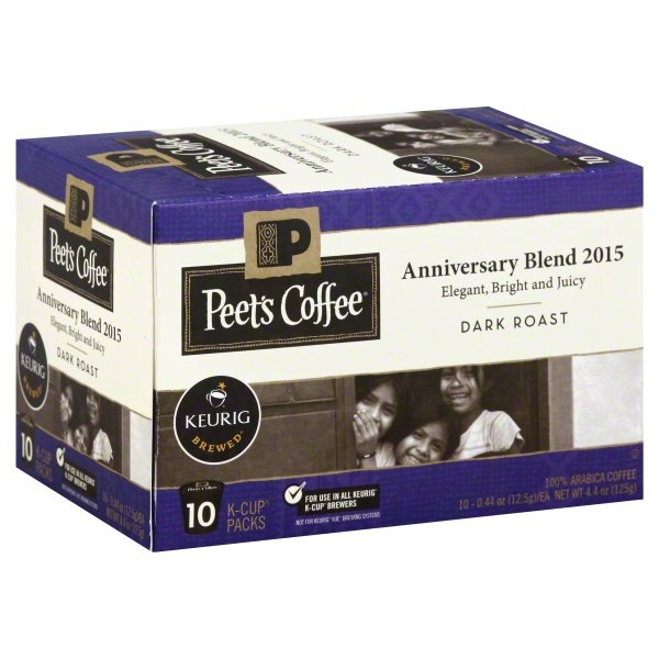 slide 1 of 4, Peet's Coffee Anniversary Blend K-Cups - 10 ct; 0.44 oz, 10 ct; 0.44 oz