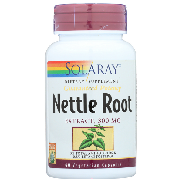 slide 1 of 1, Solaray Guaranteed Potency Nettle Root Extract Capsule, 1 ct