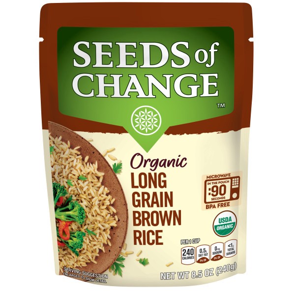 slide 1 of 2, Seeds of Change Organic Long Grain Brown Rice, 8.5 oz., 8.5 oz