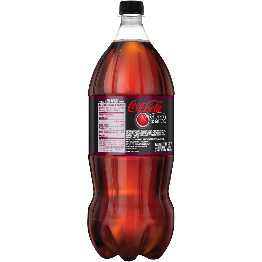 slide 3 of 7, Coca-Cola Zero Cherry Zero- 2 liter, 2 liter