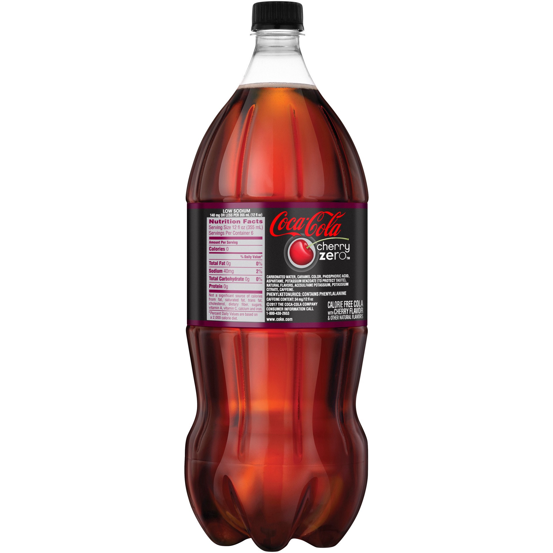 slide 5 of 7, Coca-Cola Zero Cherry Zero- 2 liter, 2 liter